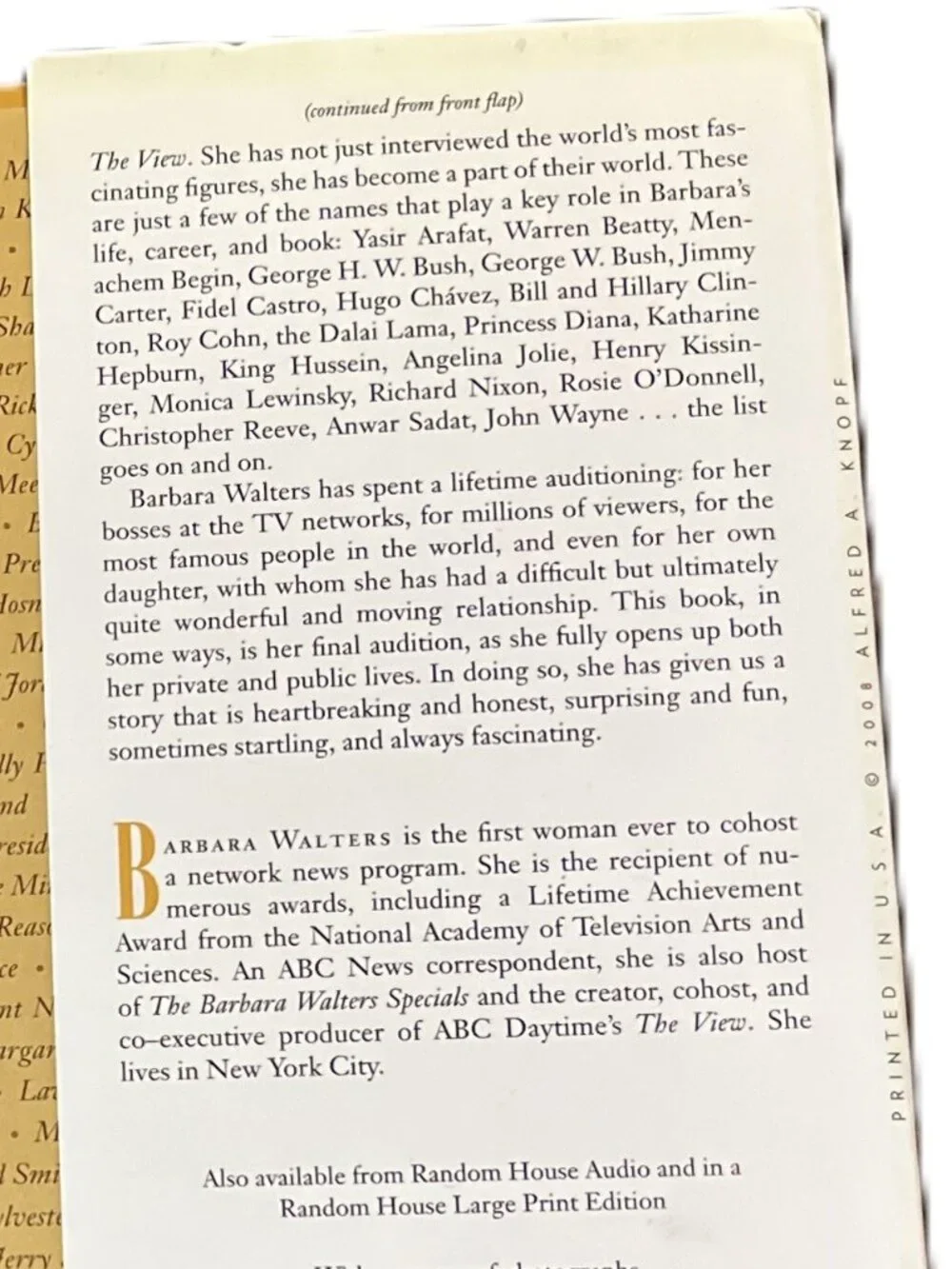 Barbara Walters Audition, a Memoir